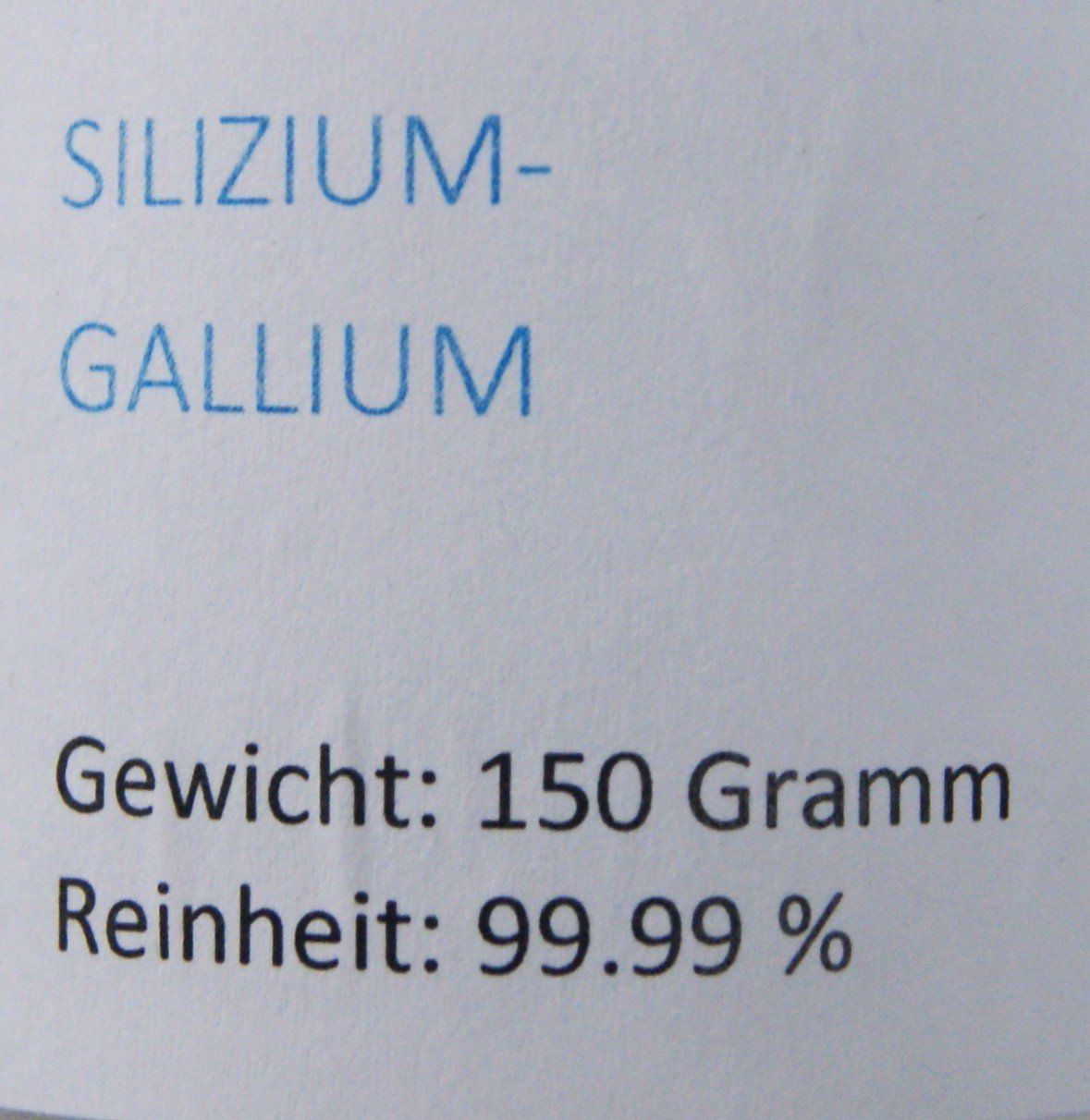 Edelmetalle: SILIZIUM-GALLIUM – Neu (gemäss Beschreibung) aus Stadel von Wald100 6