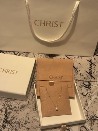 Christ rosagold mit Diamant Anhänger, neuwertig!
