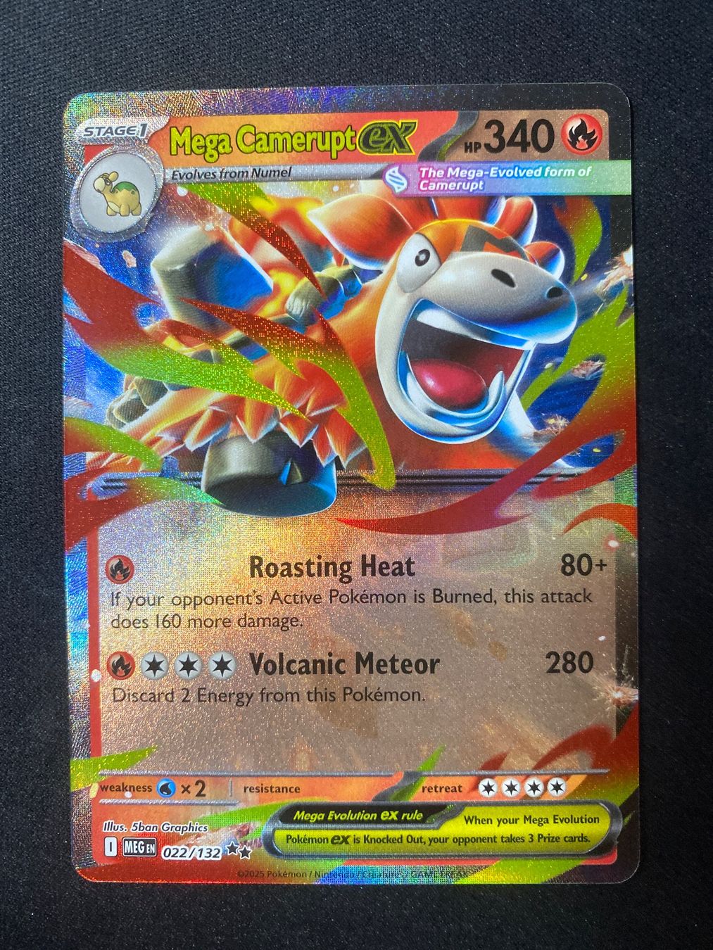 Pokémon Carte collezionabili: Mega Camerupt ex 22 - Double Rare - Mega Evolution - EN ab 1 – Nuovo (secondo la descrizione) da Hausen AG venduto da Shrade