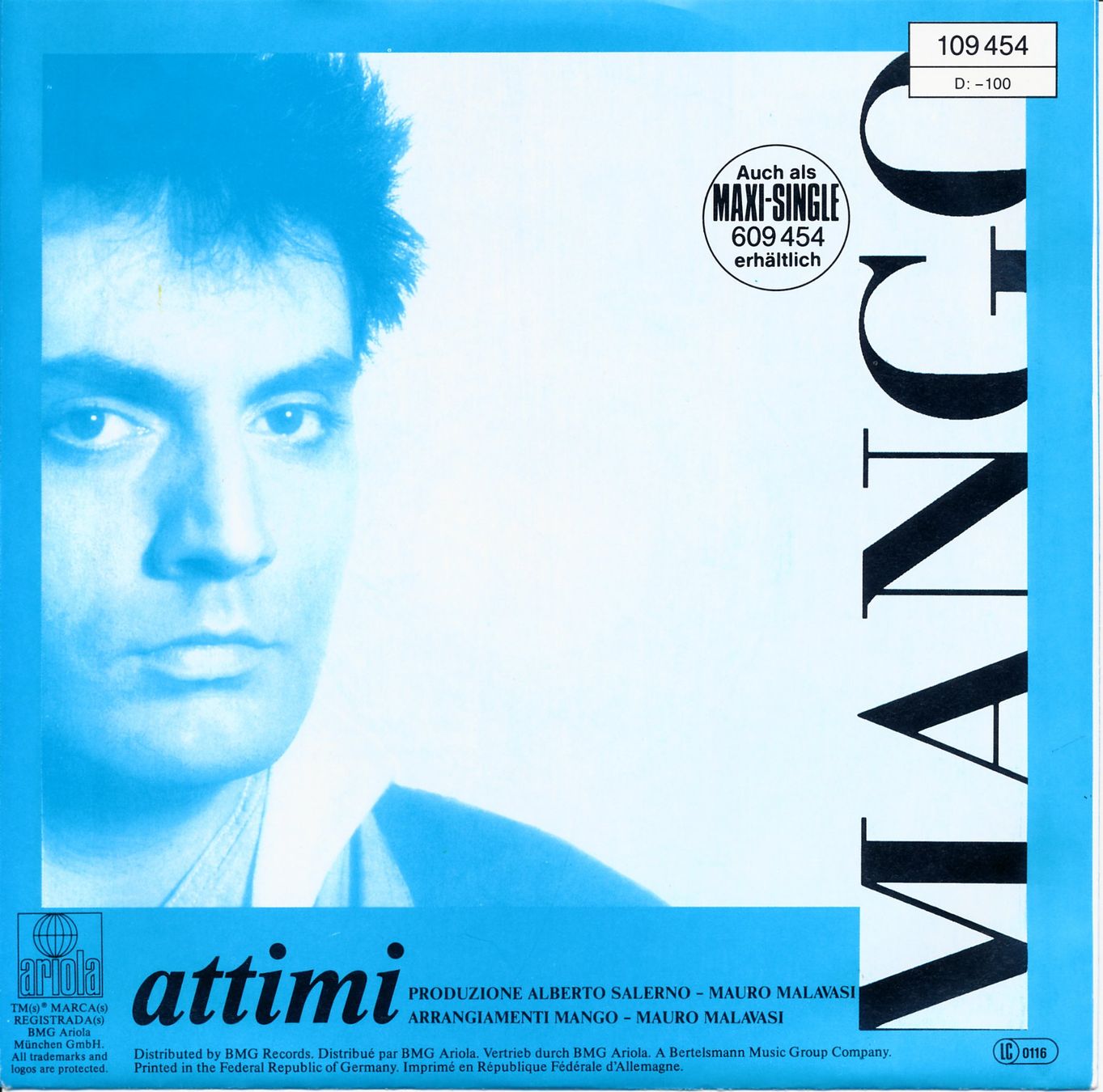 Dischi in vinile: MANGO - BELLA D' ESTATE (7'' Vinyl Single NM) – Usato da Hedingen venduto da Studers 1