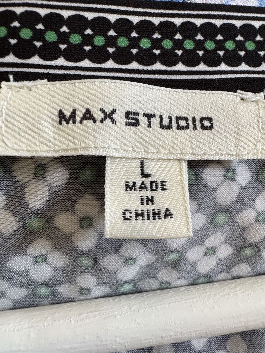 Kleider: Max Studio dress black white print size L – Gebraucht aus Rüschlikon von luc_q2tl 2