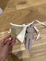 Wimpelkette mit gehäkeltem Hasen Kinderzimmer Deko neu