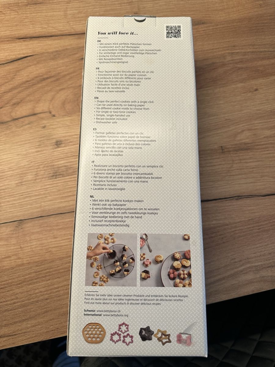 Betty Bossi Elettrodomestici da cucina: Cookie Presse Betty Bossi – Nuovo e nell'imballaggio originale da Pfäffikon ZH venduto da Mado131019 2
