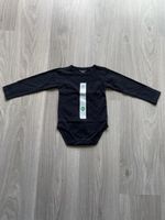 Schwarzer Baby Body Gr. 86/92, Langarm - Neu. 