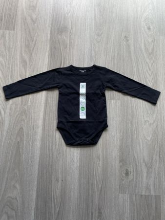 Schwarzer Baby Body Gr. 86/92, Langarm - Neu. 