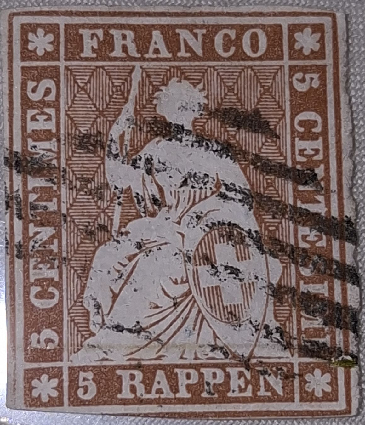 Alle Briefmarken: Strubel 22C Kat. 150.- – Gebraucht aus Balgach von SIMEON27