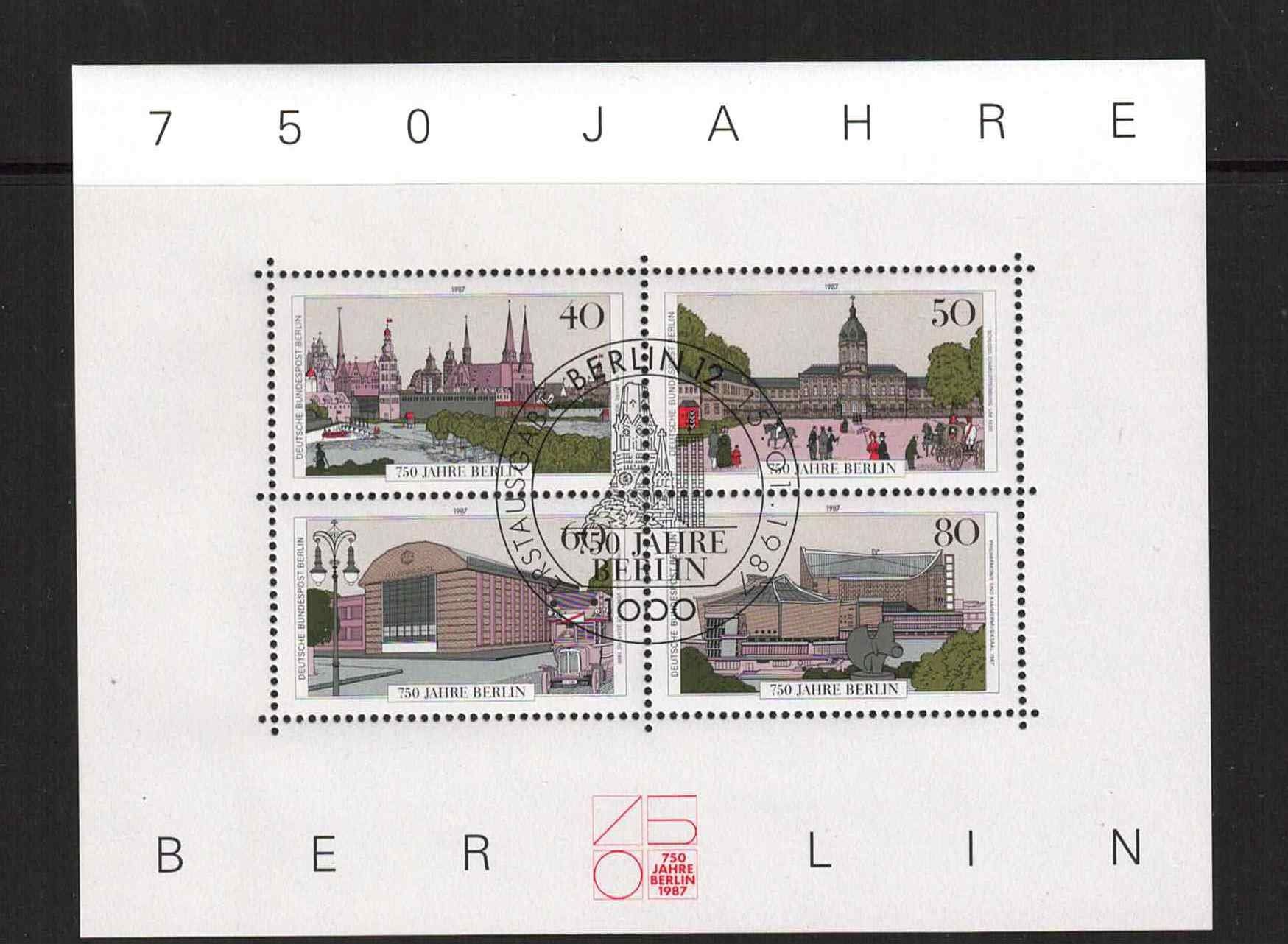 Tutti i francobolli: Berlin 750 Jahre Berlin 1987 - Bloc 8 – Usato da CHENE-BOURG venduto da Praslin
