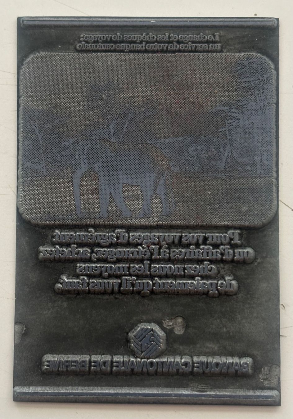 Foto & Immagini: Cliché typographique - Banque Cantonale de Berne - Éléphant – Usato da Neuchâtel venduto da gefdeneuch