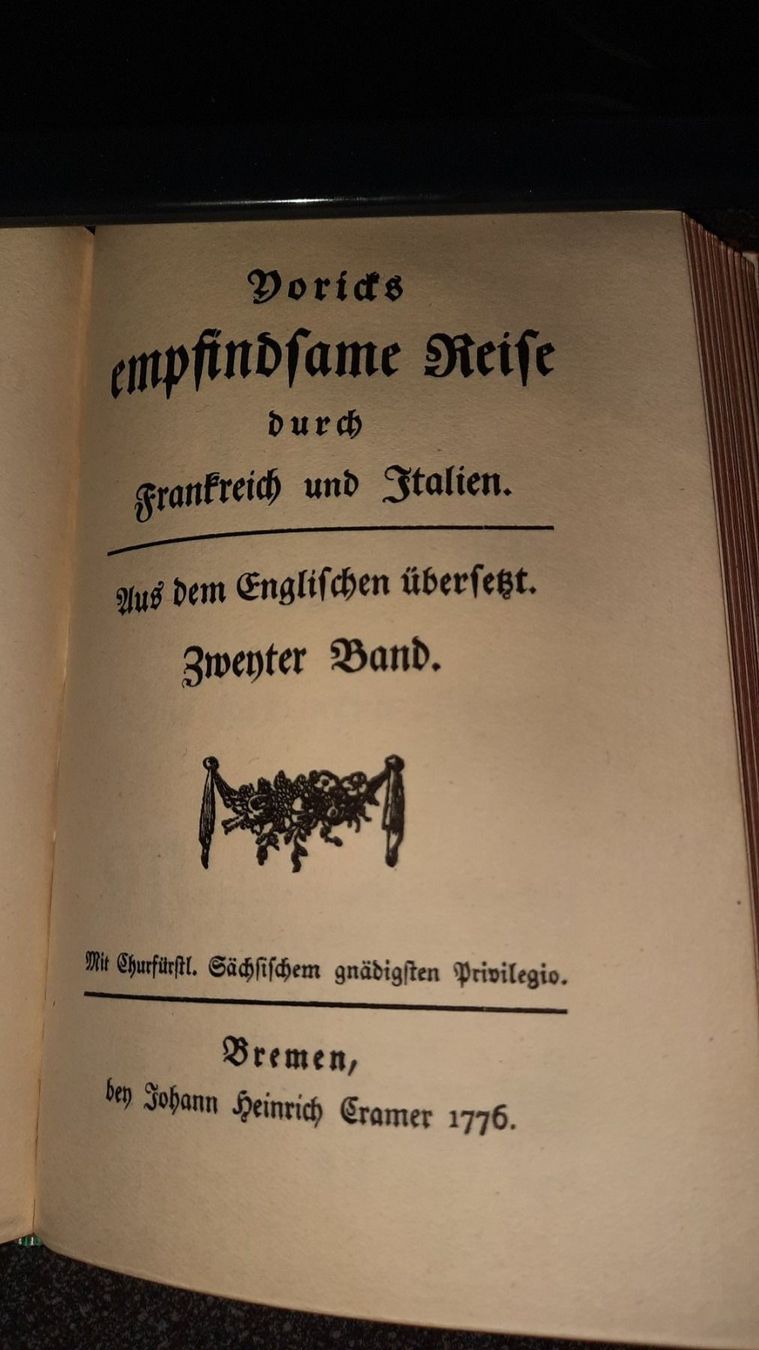 Libri: Yorick's empfindsam Reise – Usato da zürich venduto da gabab 6