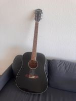 Guitare acoustique noire Goldtone, parfait état!