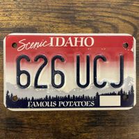 🇺🇸 U.S. Motorradnummer, Idaho 626 UCJ - (18x10cm)