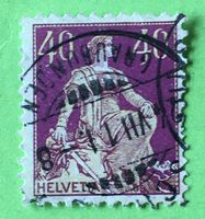 Helvetia mit Schwert  mit Stempel    
