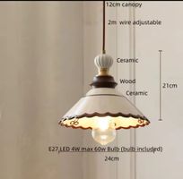 Lampe suspendue LED moderne style nordique céramique