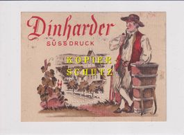 Etikette - Dinharder Süssdruck 1959 (gelocht) /bd