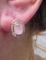 Echtschmuck: Ohrstecker Morganit 925er Silber, rosévergoldet