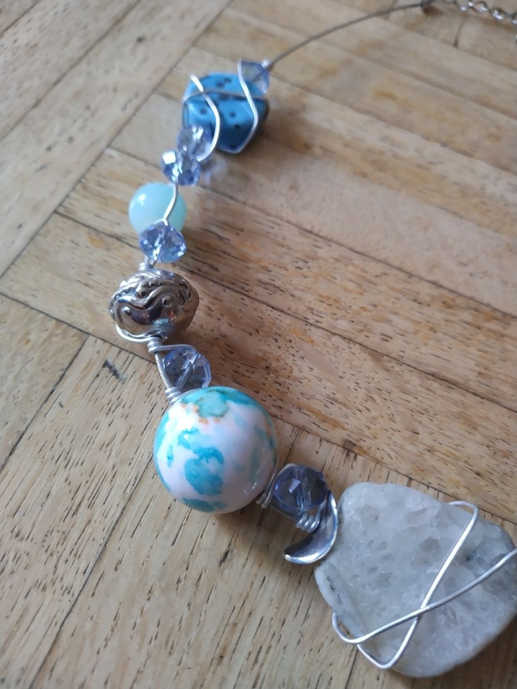 Catenine: Collier artisanal perles et pierre véritable été – Nuovo (secondo la descrizione) da Mühleberg venduto da Eliboub 3