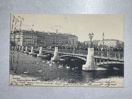 Genf, Pont du Mont-Blanc, animée