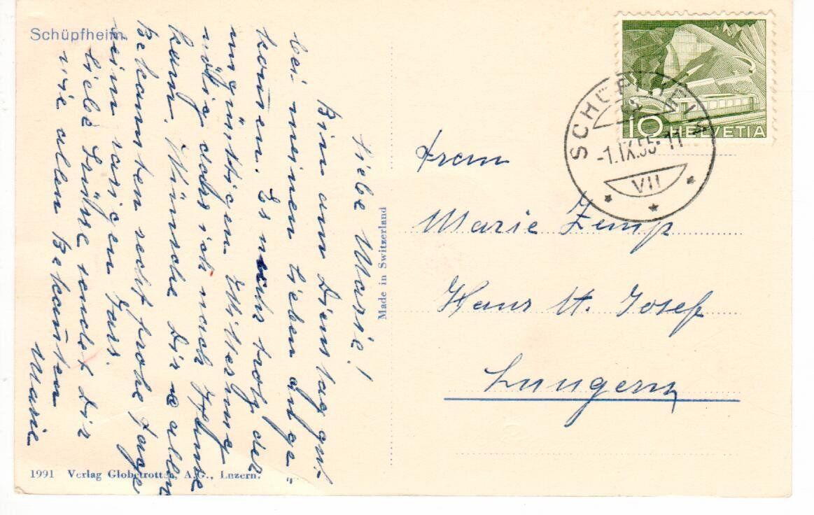 Cartoline postali: Schüpfheim LU – Usato da Wolhusen venduto da Curver9 1