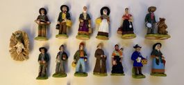 14 santons anciens Marcel Carbonel 9 cm