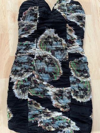 Paprika Minikleid trägerlos/bandeau UK 8, EU 36 schwarz neu