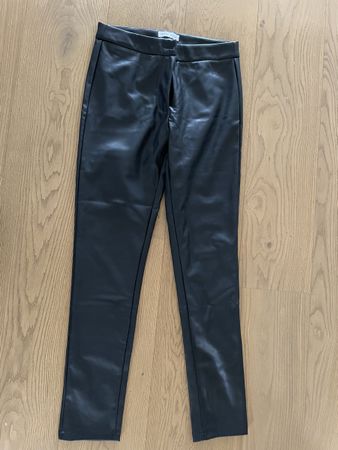 Schwarze Kunstleder Leggings/Hose, Size 40, Top Zustand!