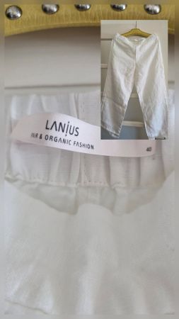 Lanius, fair and organic fashion, Leinenhose, weiss, Gr. 40