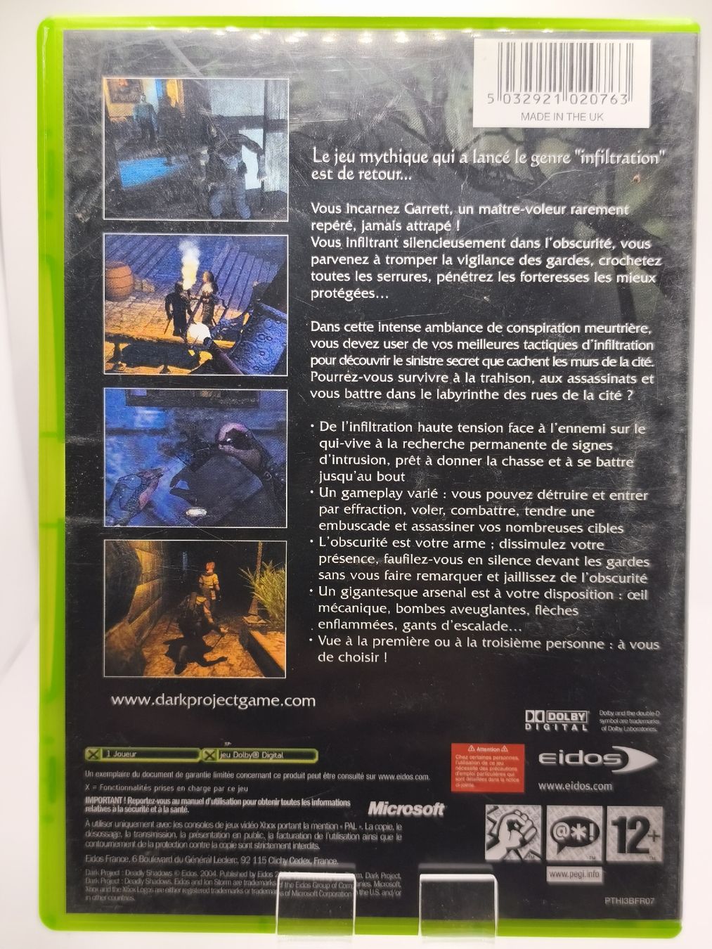 Microsoft Giochi: Far Jeu Xbox Dark Project Deadly Shadows  - rare - français  – Usato da Conthey venduto da Th3gr4yf0x 2