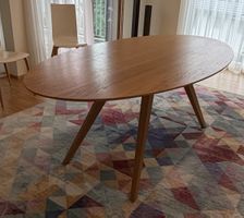 Oval Esstisch Holz Eiche geölt guter Zustand