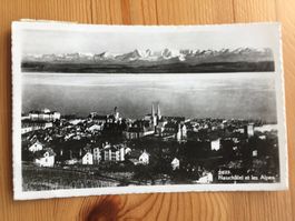 Neuchâtel et les Alpes - AK 1952