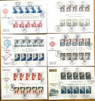 1978 -1985 Monaco / 6  Grossbriefe FDC Europa mit Bogen