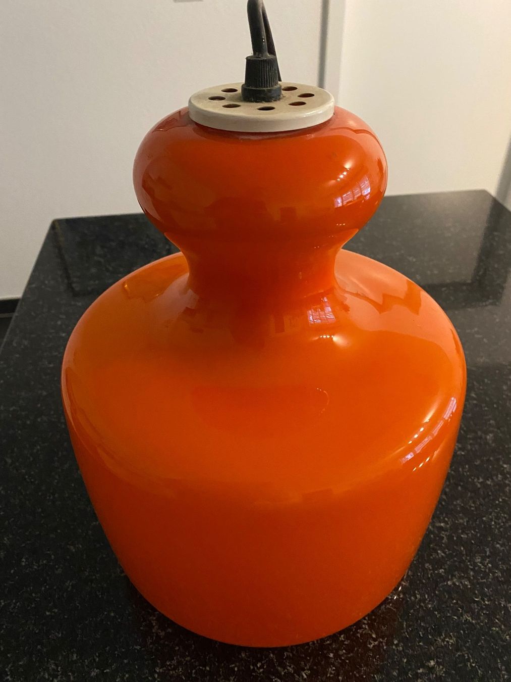 Lampadari & plafoniere: Orange Glas Hängelampe, Vintage! – Usato da Bätterkinden venduto da Albera