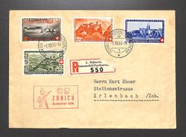 1944 Satzbrief Pro Patria BUNDESFEIER ZÜRICH Automobilpost