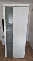 Vitrine / Schrank weiss mit Glasfront und Einlegeböden