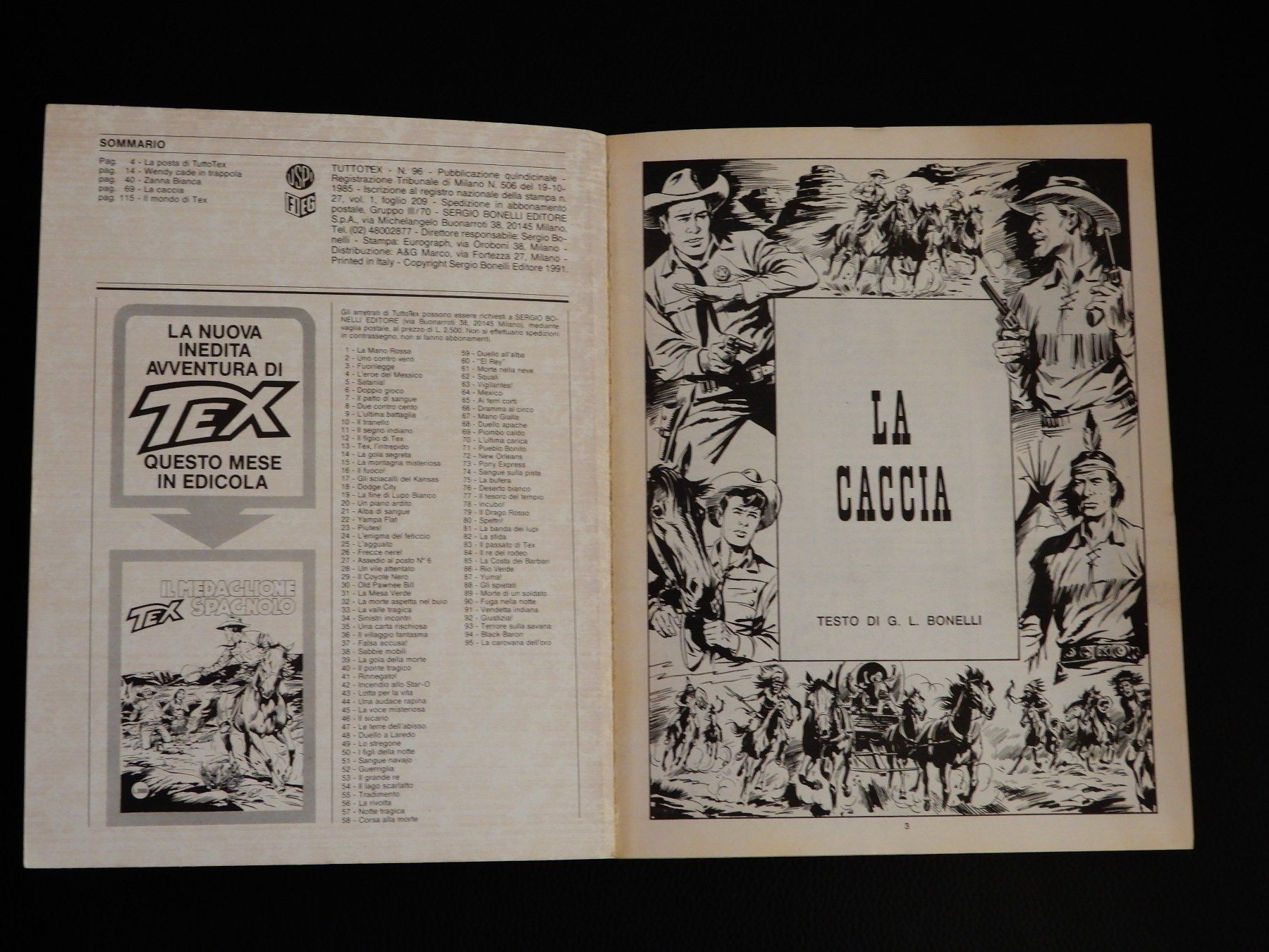 Comics: Tex Comic Nr. 96 "La caccia" (Italienisch) – Gebraucht aus Staufen von Bruneas 2