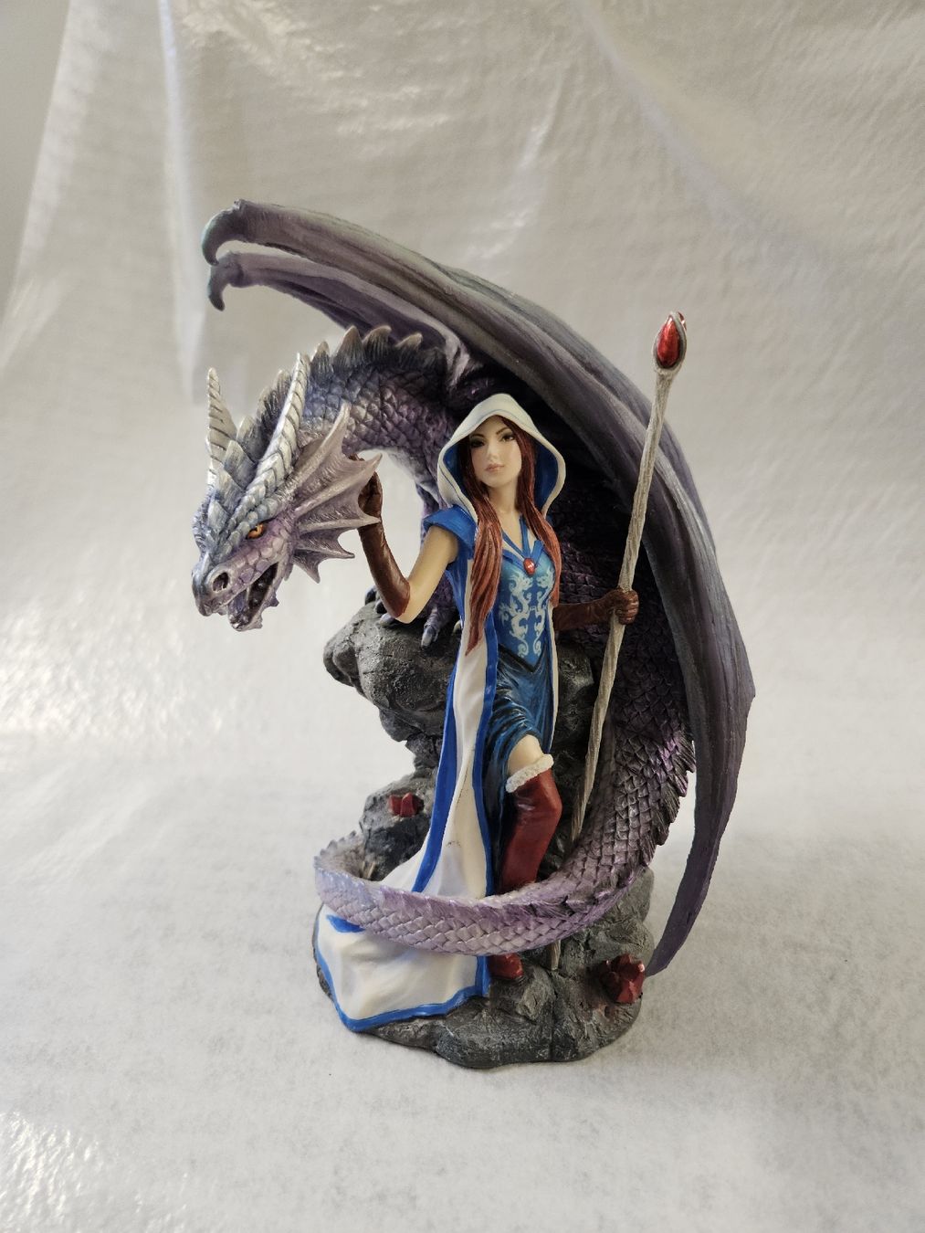 Statuette: Zauberin mit Stab Drachen 28cm – Nuovo (secondo la descrizione) da Dielsdorf venduto da Kenan997 4