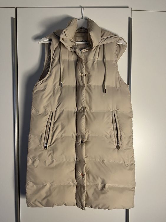 Daunenweste Steppweste Von Zara Zara Steppweste Lang Schwarze