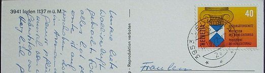 Cartoline postali: INDEN Photo Mengis Visp – Usato da Jona venduto da philajona 1