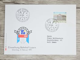 CL03 Enveloppe + Timbre Suisse 1991