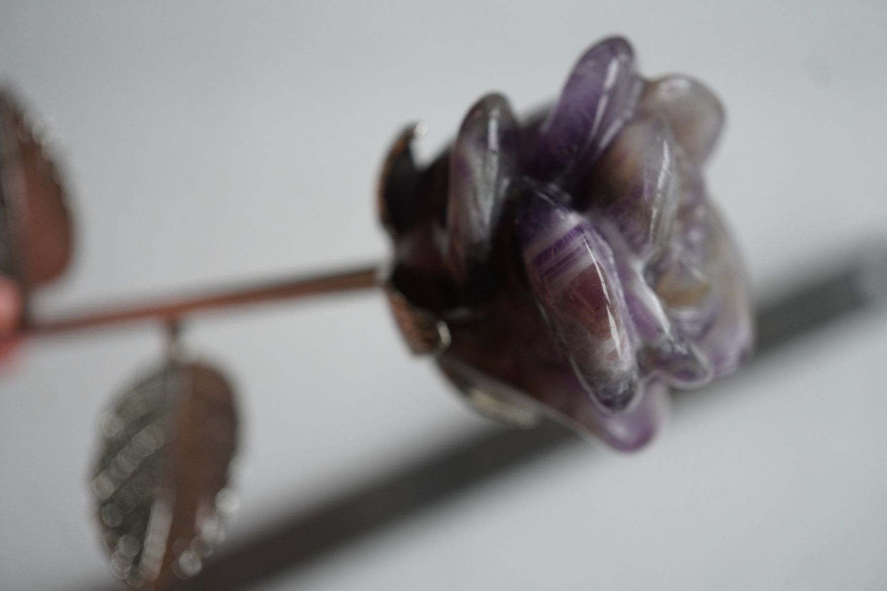 Minerali & Pietre curative: Amethyst    Rose  Edel   23cm lang Aus Stein – Nuovo e nell'imballaggio originale da Eschenbach SG venduto da topstone 5