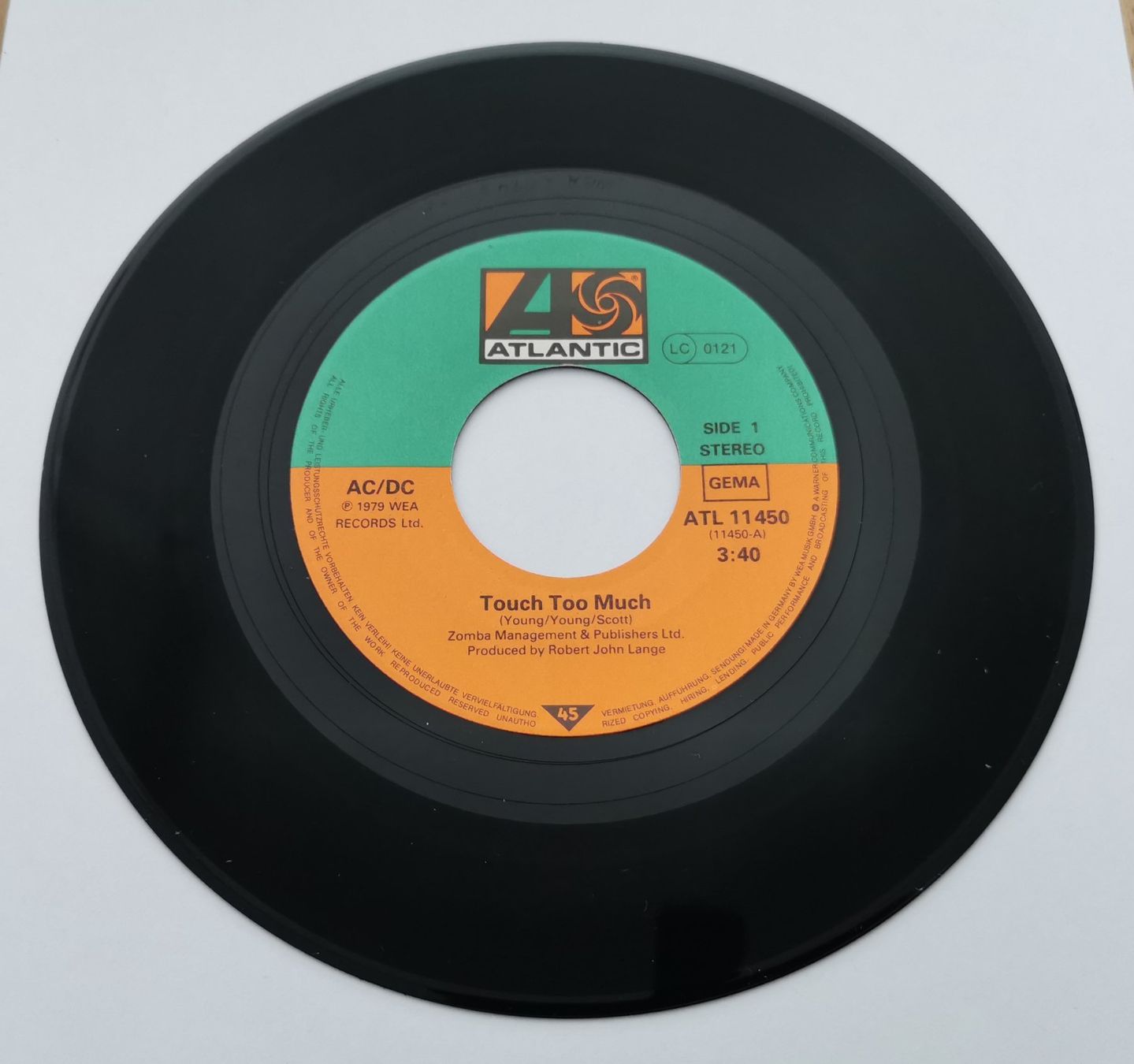 Dischi in vinile: AC/DC: Touch too much 7" Single – Usato da Münchwilen TG venduto da Swb 2