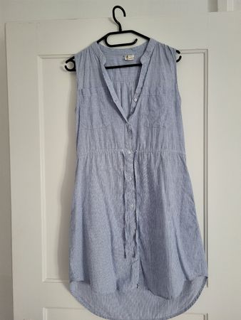 Kleid hellblau/weiss gestreift Gr. M/36
