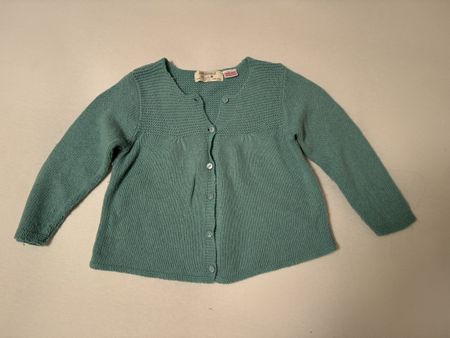 Cute Zara Baby Girl Knit Cardigan, Green
