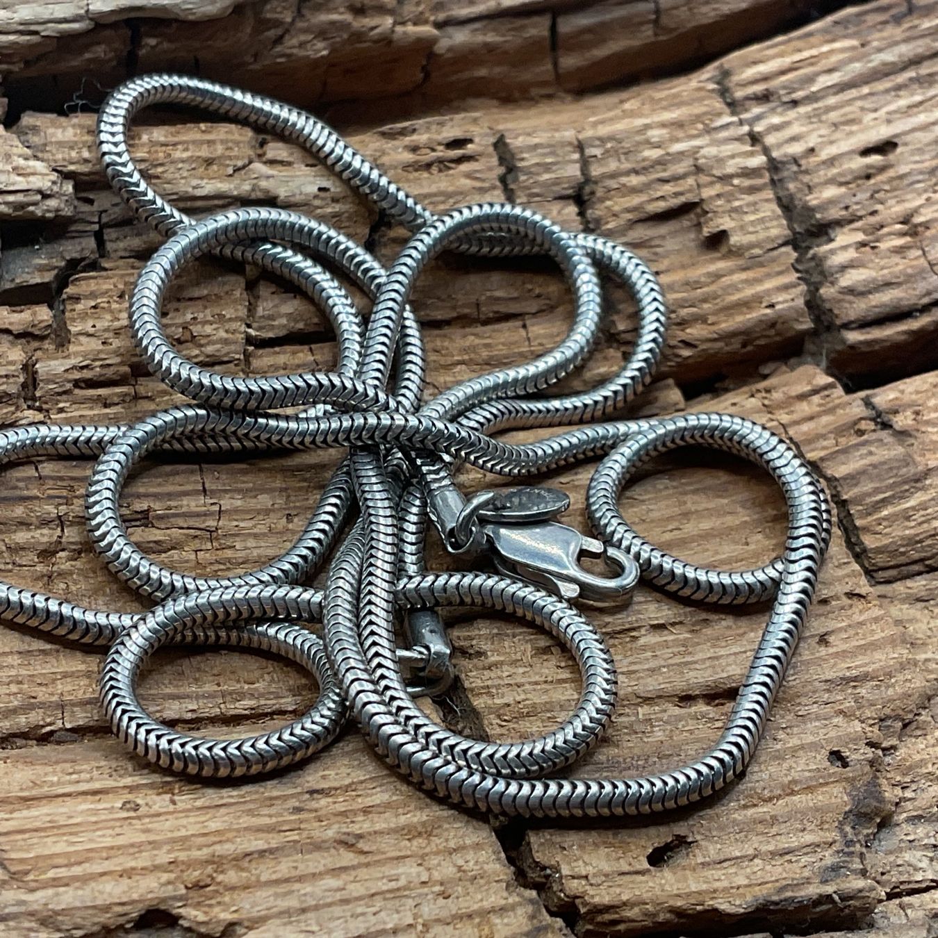 Catenine: Alte Silber Schlangenkette, 62cm – Usato da Luzern venduto da S.Kern01 1