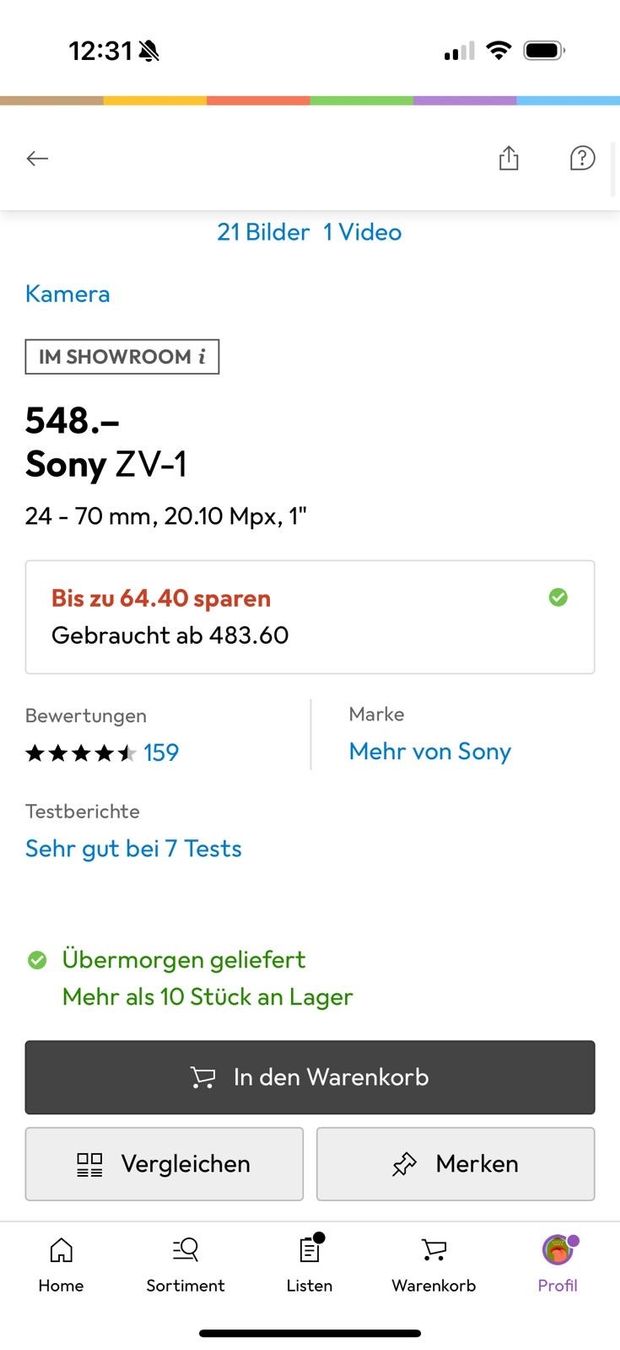 Sony Kamera: Sony ZV-1 - mit Garantie! – Neu (gemäss Beschreibung) aus St. Gallen von ElmedinaZ 2
