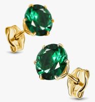 Echter Smaragd mit 9c Gold Ohrringe