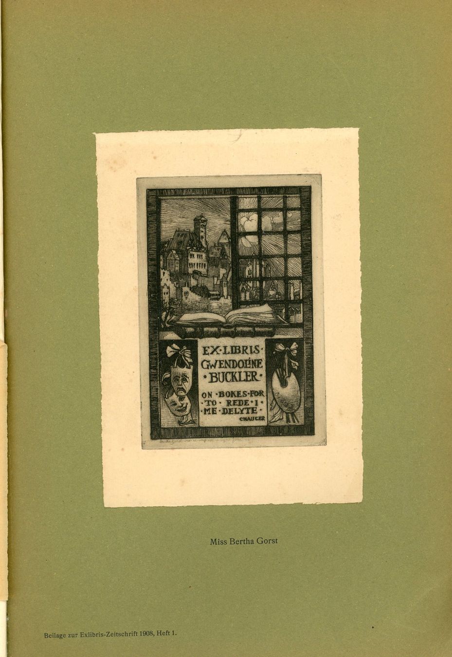 Bücher: Ex Libris Zeitschrift 1908 m. Originalexlib. u.a. Einsiedeln – Gebraucht aus Einsiedeln von otm_7s5v 1