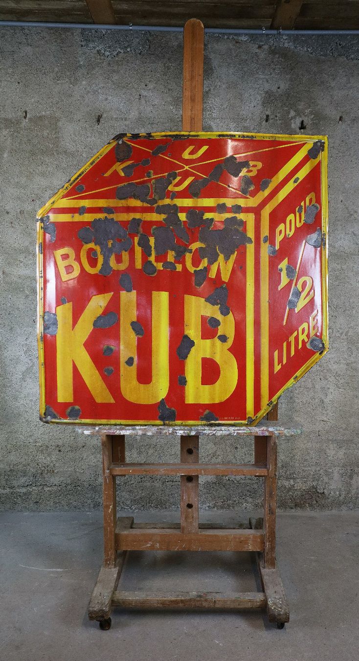 Schilder: XL Emailschild "Bouillon KUB" – Gebraucht aus Birrwil von brandschatz_birrwil 7
