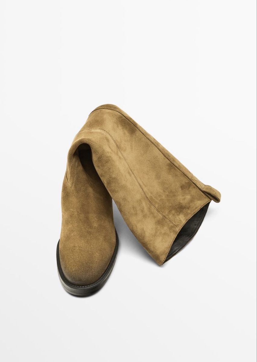 Massimo Dutti Damenschuhe: Bottes cavalières Massimo Dutti en cuir suédé – Neu und originalverpackt aus Nyon von ikel78 4