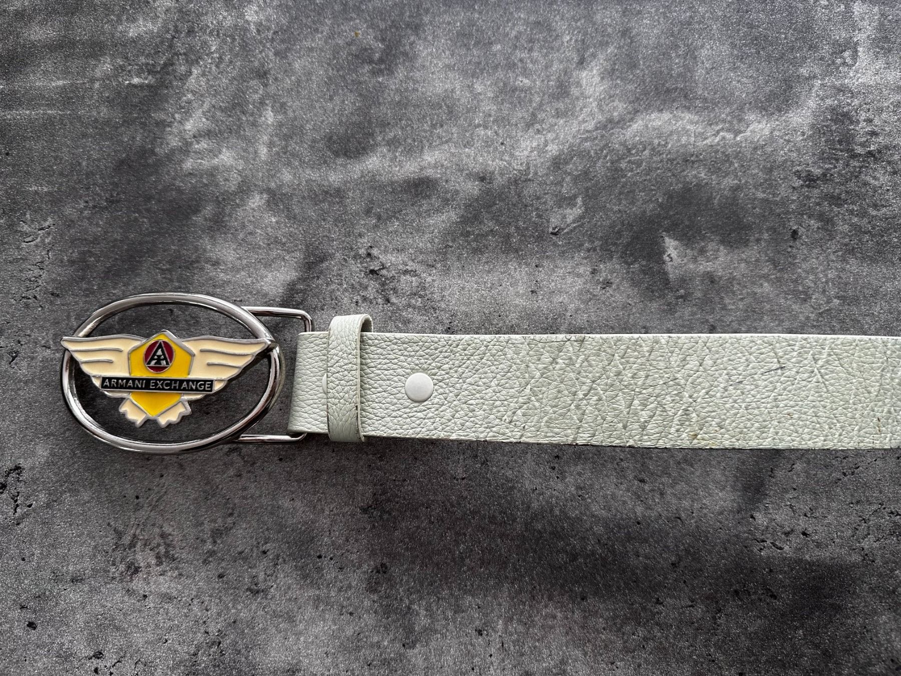 Armani Cinture: Vintage Armani Exchange Belt, White, Size 34 – Usato da Wilen b. Wollerau venduto da ccgold 2