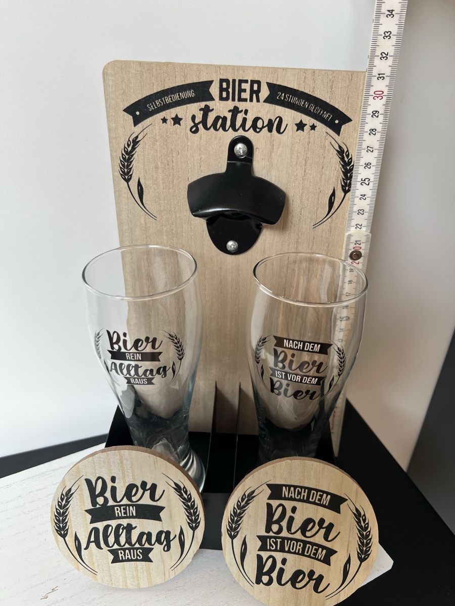 Tutte le decorazioni: Bier-Station mit Gläser und Bierdeckel, Geschenkidee! – Usato da Widnau venduto da mir_785n 3